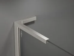 Mexen Kioto L paroi de douche Walk-in 50 x 200 cm, cadre noir, nickel brossé - 800-050-103-97-70