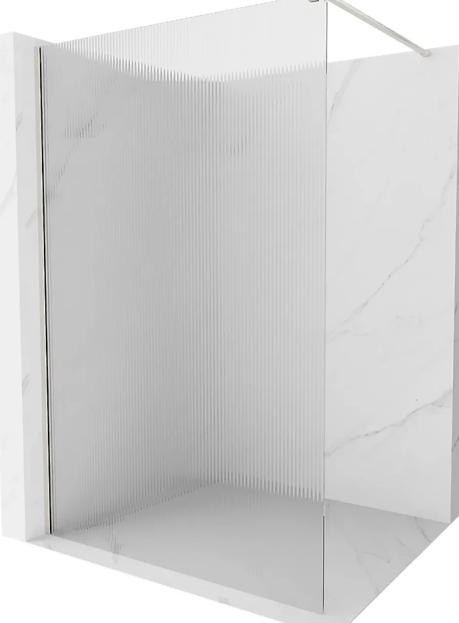 Mexen Kioto paroi de douche Walk-in 90 x 200 cm, rayures 8 mm, nickel brossé - 800-090-101-97-09* Paroi De Douche