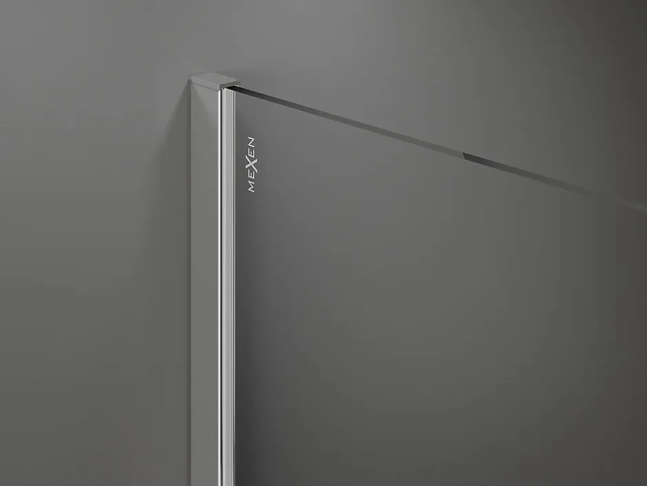 Mexen Kioto paroi de douche Walk-in 150 x 200 cm, transparent 8 mm, chrome - 800-150-101-01-00