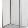Mexen Kioto paroi de douche Walk-in 120 x 110 x 30 cm, cadre noir, or rose - 800-120-110-221-60-70-030