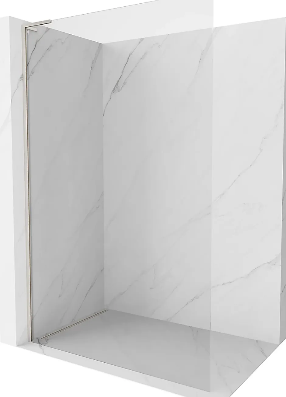 Mexen Kioto-X L paroi de douche Walk-in 50 x 200 cm, transparent 10 mm, nickel brossé - 800-050-107-97-00-X* Cabine De Douche