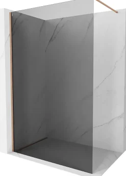 Mexen Kioto-X paroi de douche Walk-in 50 x 200 cm, graphite 10 mm, cuivre brossé - 800-050-101-65-40-X* Cabine De Douche