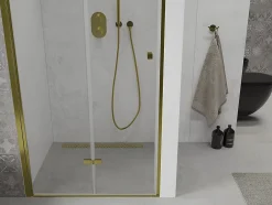 Mexen Lima portes de douche pliantes 100 cm, transparentes, dorées - 856-100-000-50-00* Porte De Douche