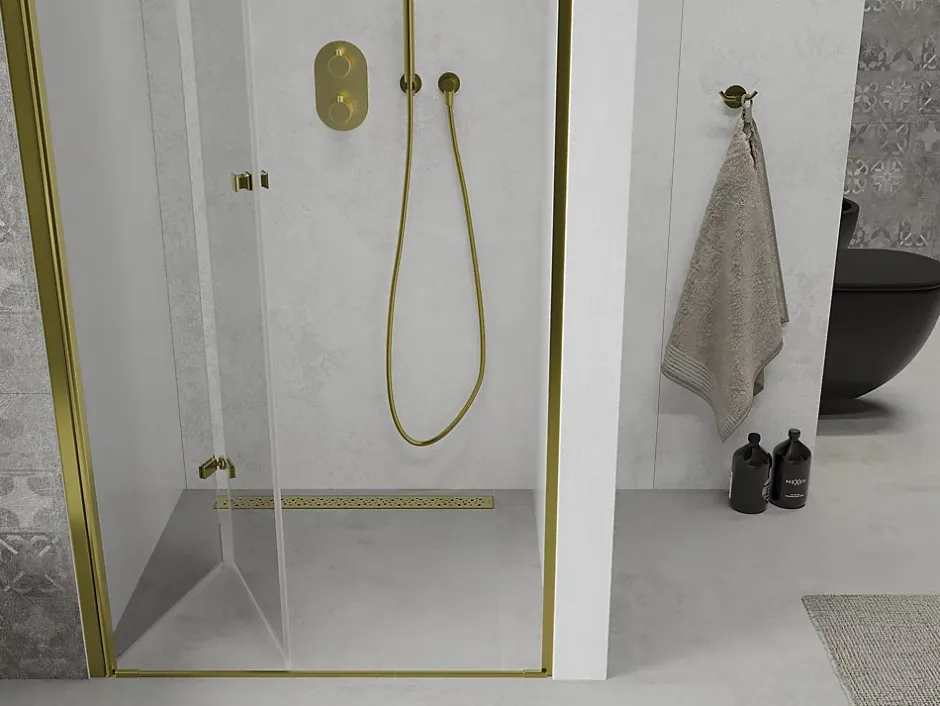 Mexen Lima portes de douche pliantes 100 cm, transparentes, dorées - 856-100-000-50-00* Porte De Douche