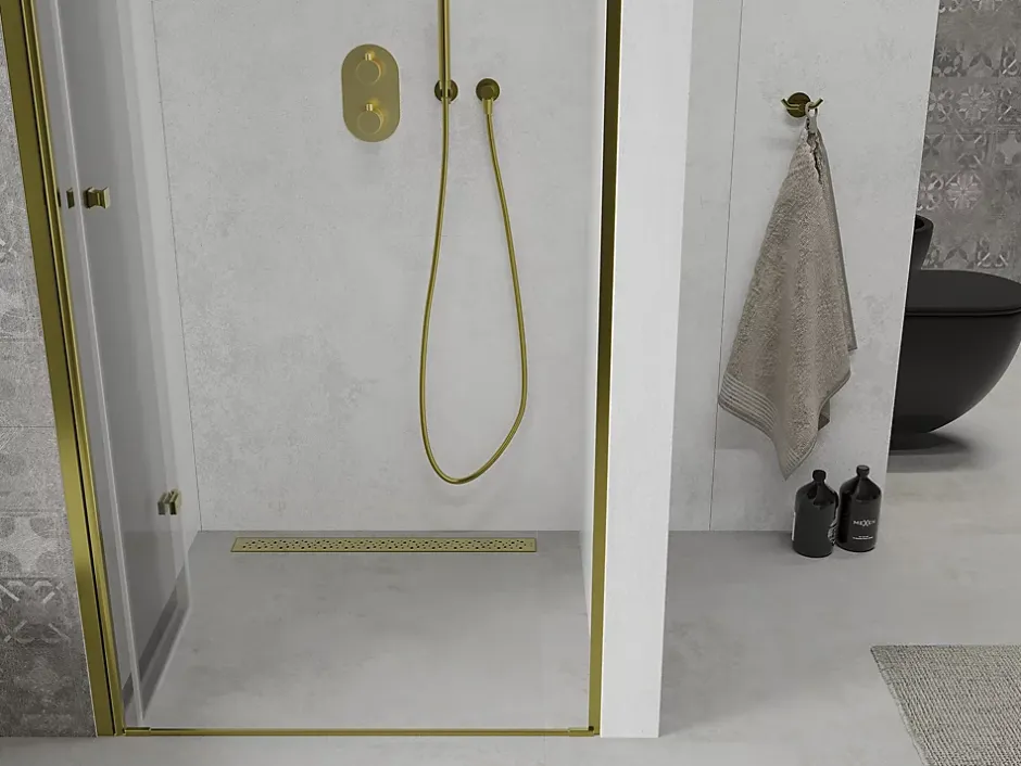 Mexen Lima portes de douche pliantes 100 cm, transparentes, dorées - 856-100-000-50-00* Porte De Douche