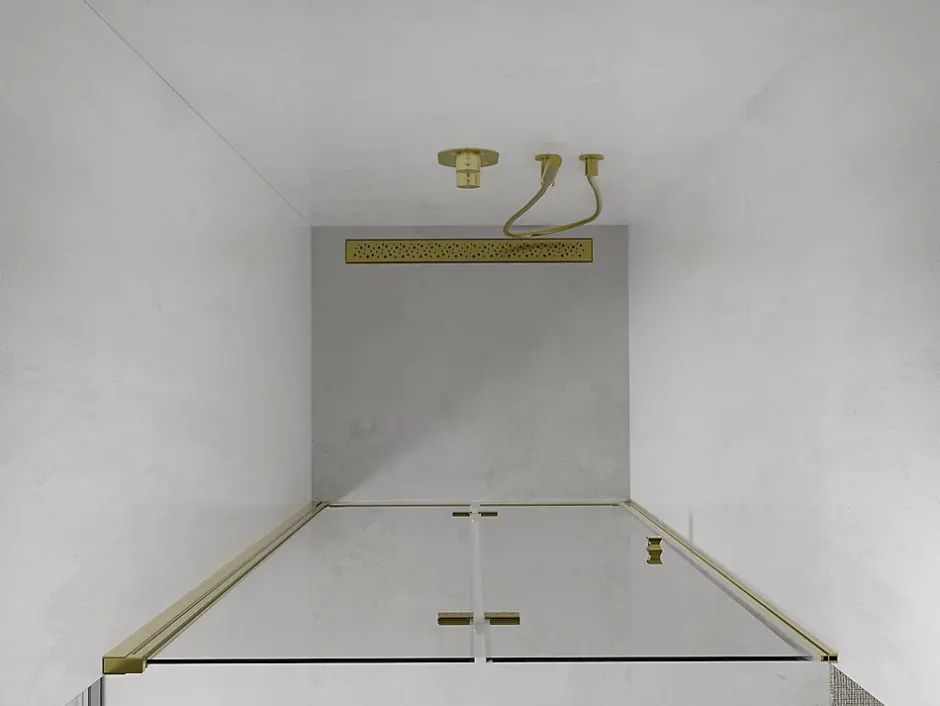Mexen Lima portes de douche pliantes 100 cm, transparentes, dorées - 856-100-000-50-00* Porte De Douche