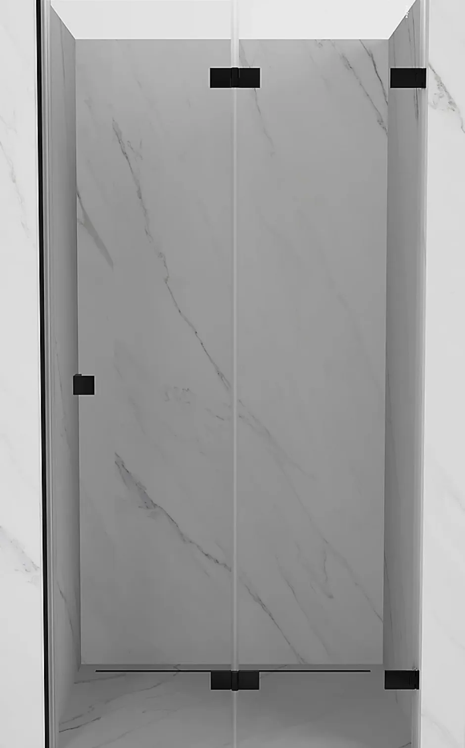 Mexen Lunar-F porte de douche pliante droite 65 cm, transparentes, noires - 836-065-000-70-00-P* Porte De Douche