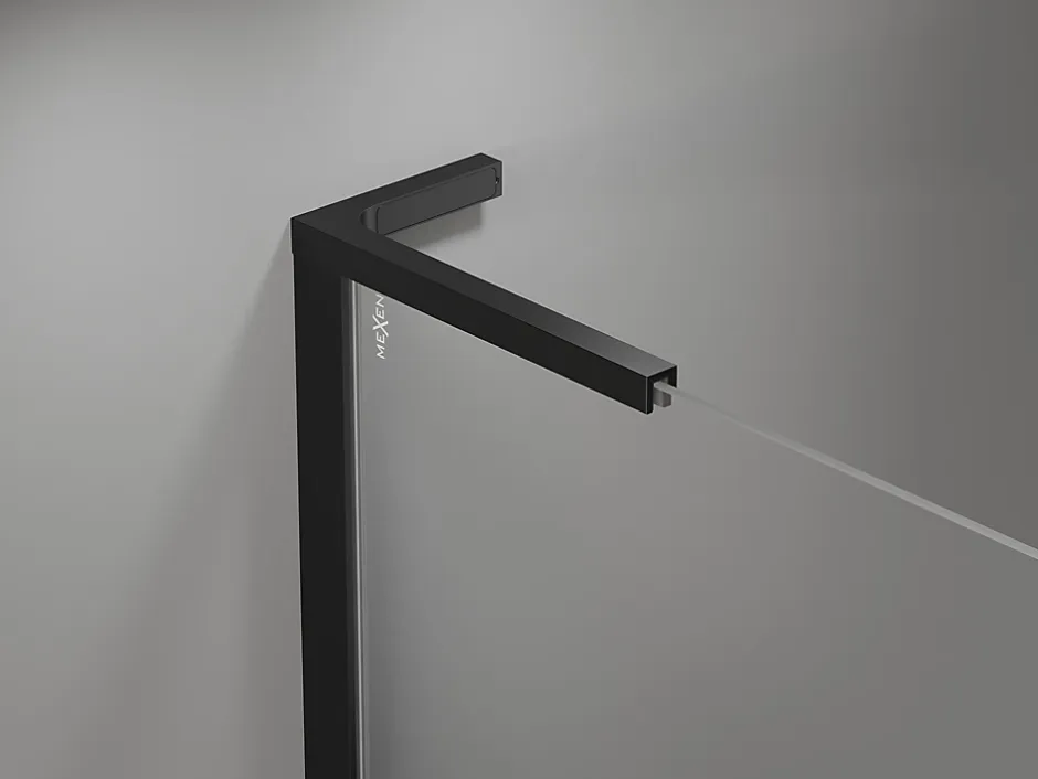 Mexen Mist L cabine de douche quart-de-rond pivotante 90 x 90 cm, grille noire, noir - 8A32L-090-090-70-77* Cabine De Douche