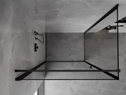 Mexen Mist-B cabine de douche pivotante gauche 100 x 85 cm, cadre noir, noir - 8A2T-100-085-70-70-L* Cabine De Douche
