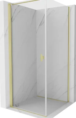 Mexen Mist-B cabine de douche pivotante 100 x 100 cm, transparent, or brossé - 8A2T-100-100-55-00* Cabine De Douche