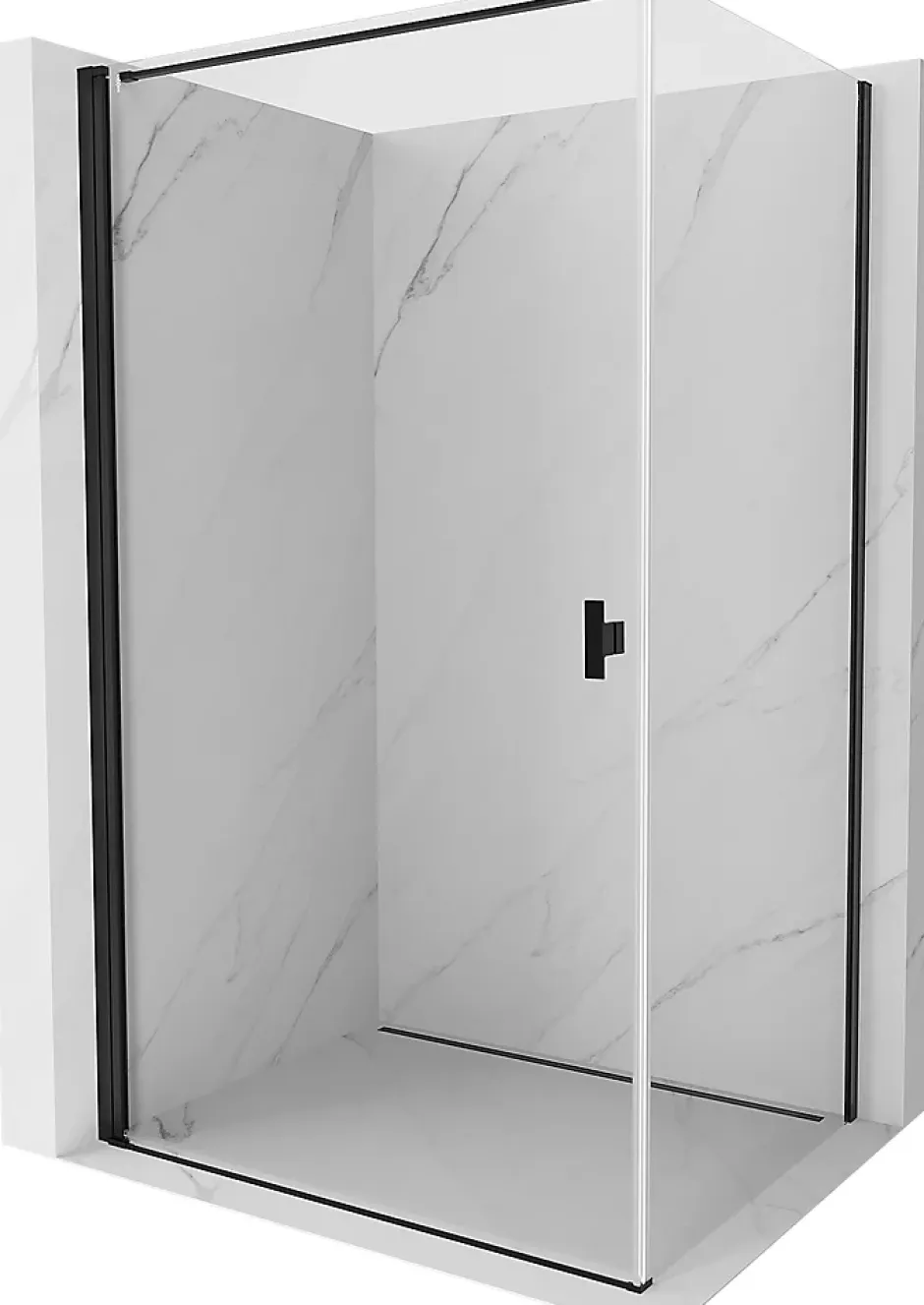 Mexen Mist-B cabine de douche pivotante 100 x 120 cm, transparent, noir - 8A2T-100-120-70-00* Cabine De Douche