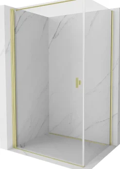 Mexen Mist-B cabine de douche pivotante 80 x 100 cm, transparent, or brossé - 8A2T-080-100-55-00* Cabine De Douche