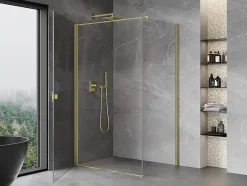 Mexen Mist-B cabine de douche pivotante 80 x 100 cm, transparent, or brossé - 8A2T-080-100-55-00* Cabine De Douche