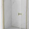 Mexen Mist-B Duo cabine de douche pivotante 100 x 95 cm, transparent, doré - 8A2-100-095-50-00