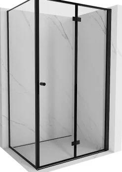 Mexen Mist-F cabine de douche pliante droite 80 x 100 cm, cadre noir, noir - 8A6T-080-100-70-70-P* Cabine De Douche