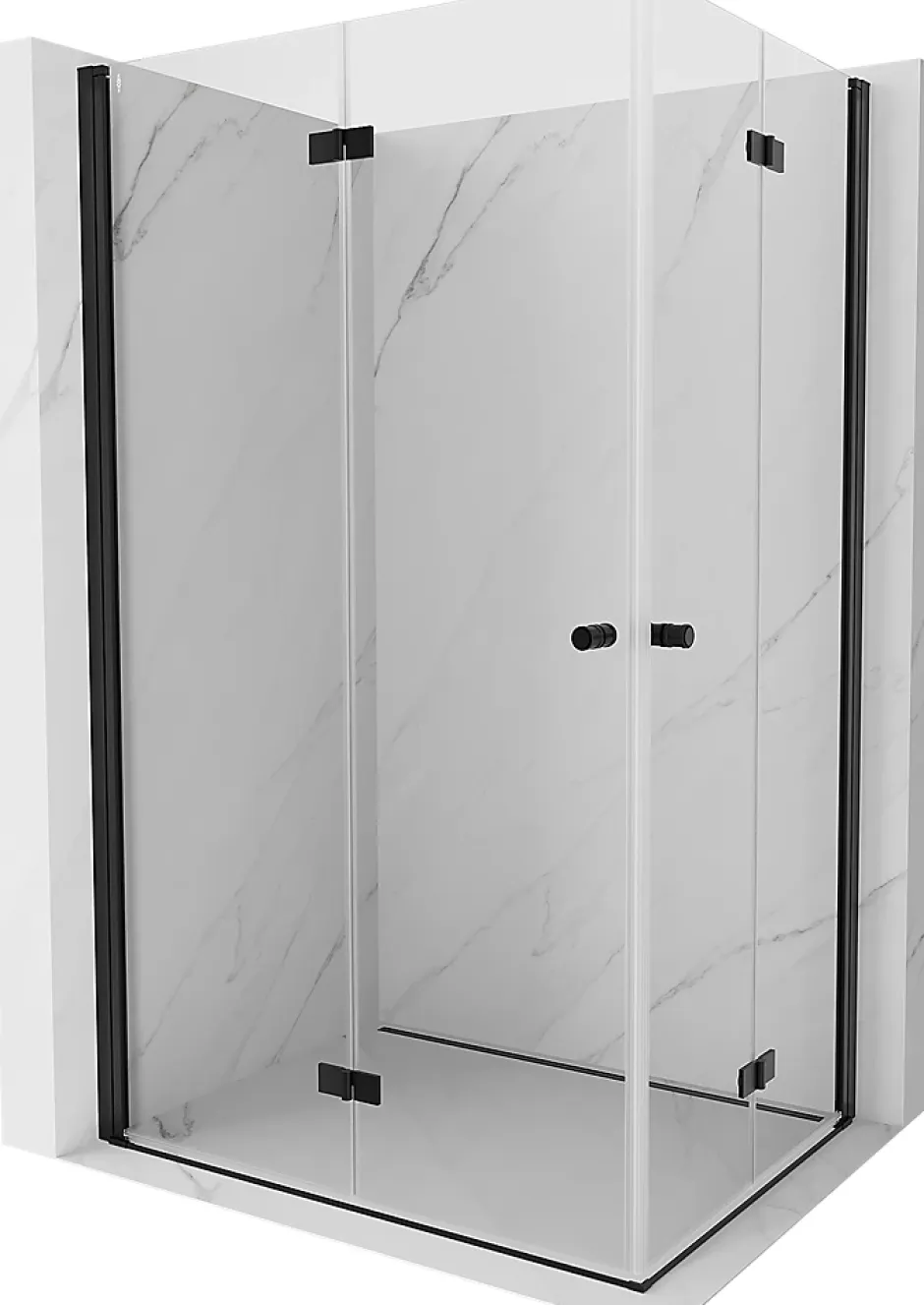 Mexen Mist-F Duo cabine de douche pliante gauche 80 x 70 cm, transparent, noir - 8A6-080L-070P-70-00* Cabine De Douche