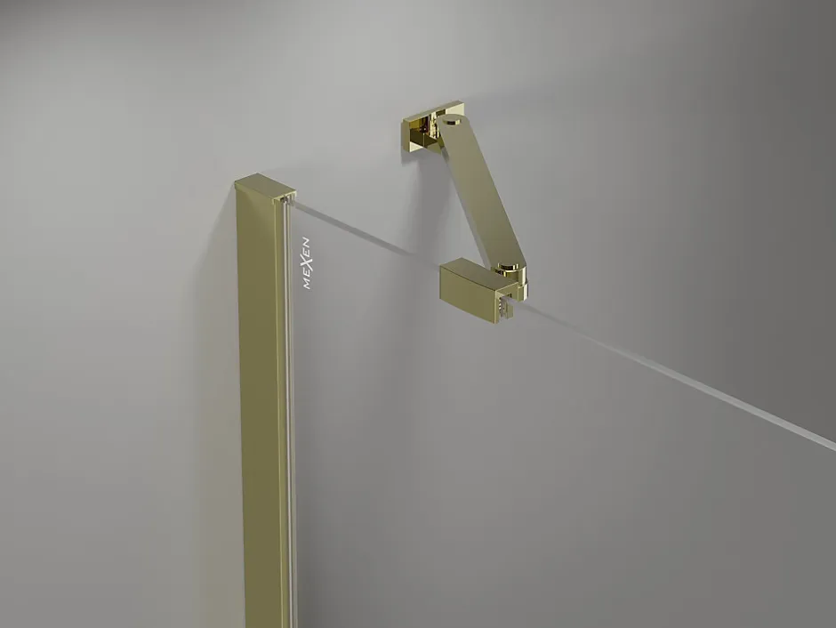 Mexen Mist-H Duo cabine de douche pivotante droite 80 x 110 cm, transparent, or - 8A5-080L-110P-50-00* Cabine De Douche