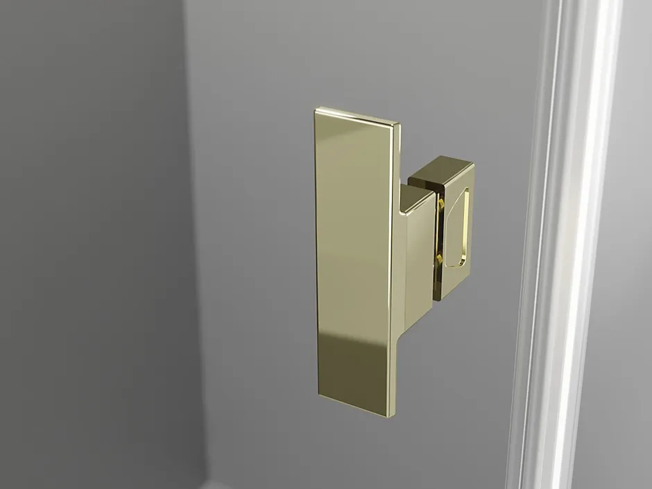 Mexen Mist-H Duo cabine de douche pivotante droite 80 x 110 cm, transparent, or - 8A5-080L-110P-50-00* Cabine De Douche