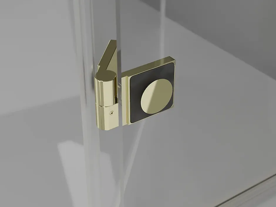 Mexen Mist-H Duo cabine de douche pivotante droite 80 x 110 cm, transparent, or - 8A5-080L-110P-50-00* Cabine De Douche