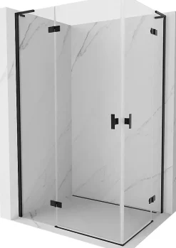 Mexen Mist-H L Duo cabine de douche battante gauche 110 x 90 cm, transparent, noir - 8A5L-110L-090P-70-00* Cabine De Douche
