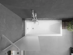 Mexen Next paravent de baignoire à 1 volet 60 x 150 cm, givré, blanc - 895-060-000-00-30-20* Paroi De Douche