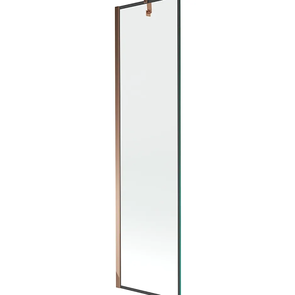 Mexen Next paroi de douche à 1 volet 50 x 150 cm, cadre noir, or rose - 895-050-000-00-70-60