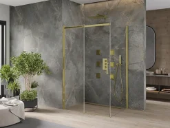 Mexen Omega cabine de douche coulissante 110 x 80 cm, transparent, dorée - 825-110-080-50-00* Paroi De Douche
