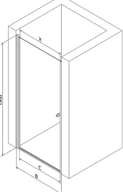 Mexen Pretoria porte de douche pivotante 70 cm, transparent, noir - 852-070-000-70-00* Porte De Douche