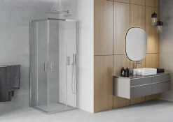 Mexen Rio cabine de douche carrée 90 x 90 cm, transparent, chrome - 860-090-090-01-00* Cabine De Douche