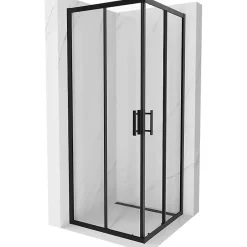 Mexen Rio cabine de douche carrée 80 x 80 cm, transparente, noire - 860-080-080-70-00