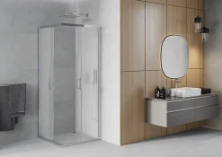 Mexen Rio cabine de douche carrée 80 x 80 cm, givrée, chrome - 860-080-080-01-30