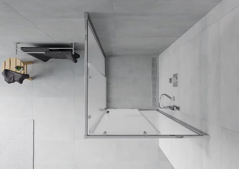 Mexen Rio cabine de douche carrée 80 x 80 cm, givrée, chrome - 860-080-080-01-30