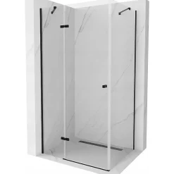 Mexen Roma cabine de douche pivotante 100 x 80 cm, transparent, noire - 854-100-080-70-00