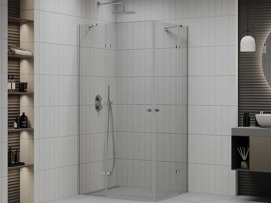Mexen Roma Duo cabine de douche pivotante 120 x 90 cm, transparent, chrome - 854-120-090-02-00* Paroi De Douche