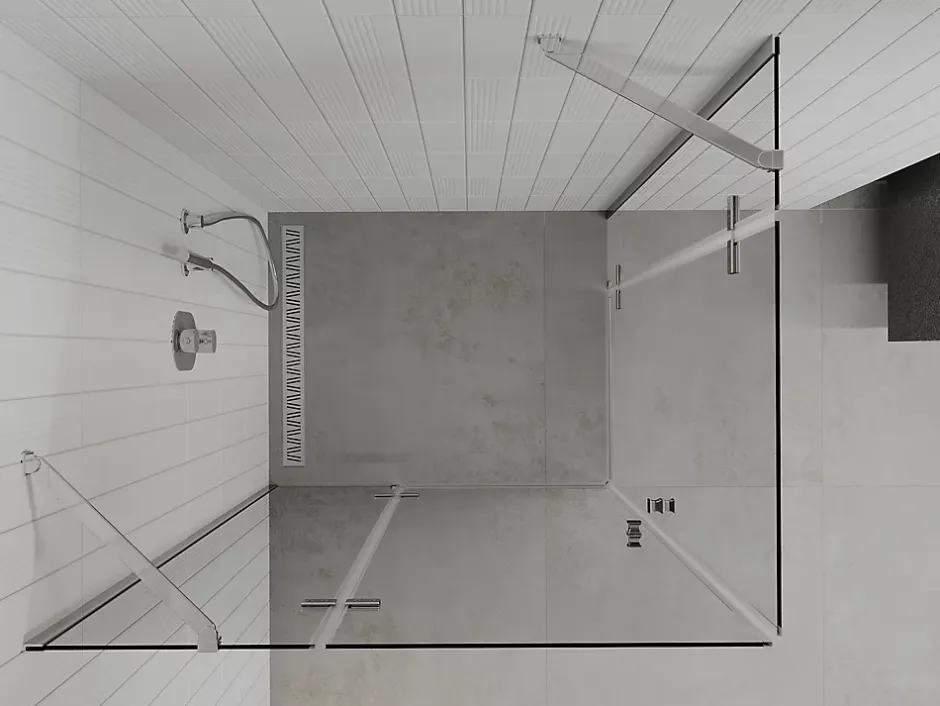 Mexen Roma Duo cabine de douche pivotante 120 x 90 cm, transparent, chrome - 854-120-090-02-00* Paroi De Douche