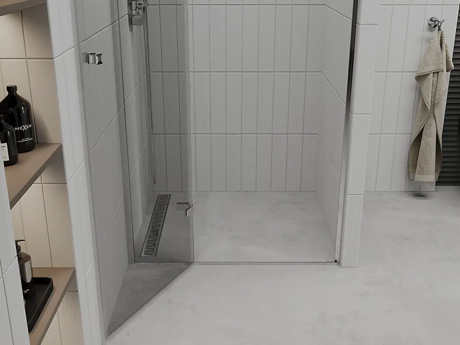 Mexen Roma porte de douche pivotante 85 cm, transparent, chrome - 854-085-000-01-00