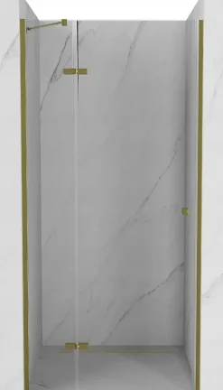 Mexen Roma porte de douche pivotante 120 cm, transparentes, dorées - 854-120-000-50-00