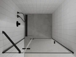 Mexen Roma porte de douche pivotante 110 cm, transparentes, noires - 854-110-000-70-00