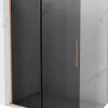 Mexen Velar paroi de douche coulissante Walk-in 150 x 200 cm, graphite 8 mm, cuivre brossé - 871-150-000-43-65* Paroi De Douche