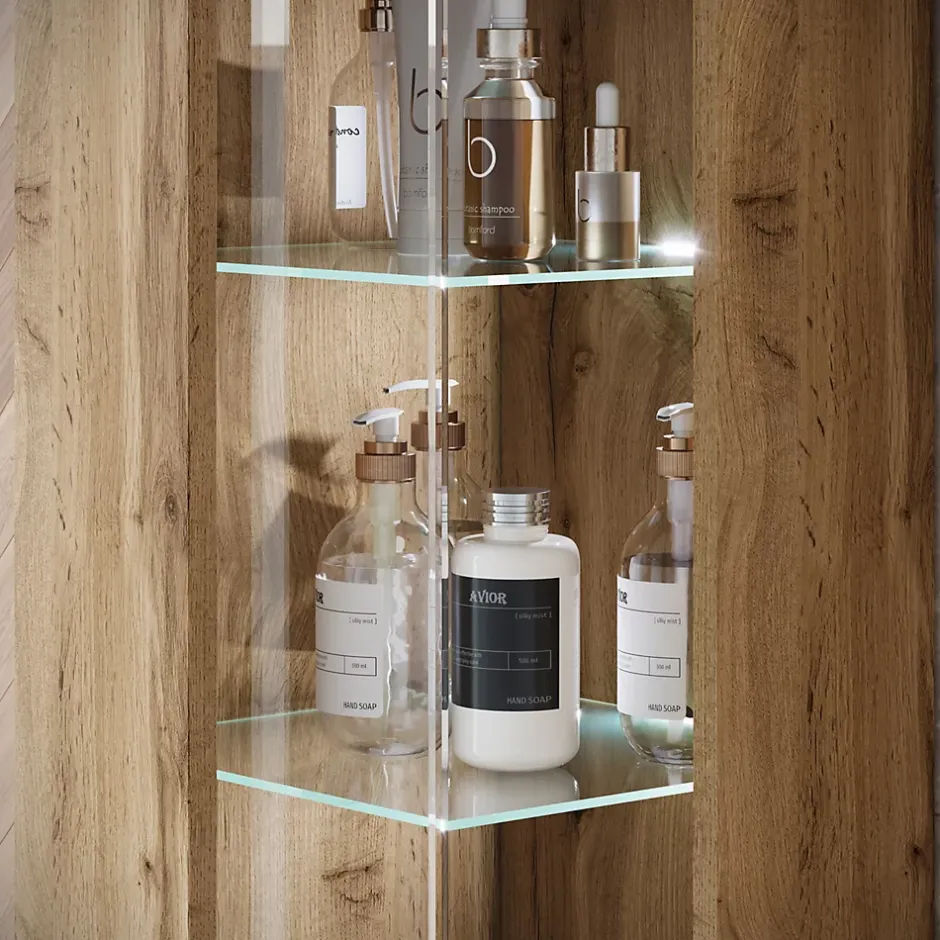 MINIO go for it , ensemble de meubles de salle de bain NIKITA chêne wotan, 4 pièces