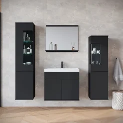 MINIO go for it , ensemble de meubles de salle de bain NIKITA noir, 4 pièces* Ensemble Meuble De Salle De Bains