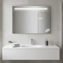 Et Design Miroir à bord poli 120x70H cm avec sablage frontal rétroéclairé led* Miroir Lumineux