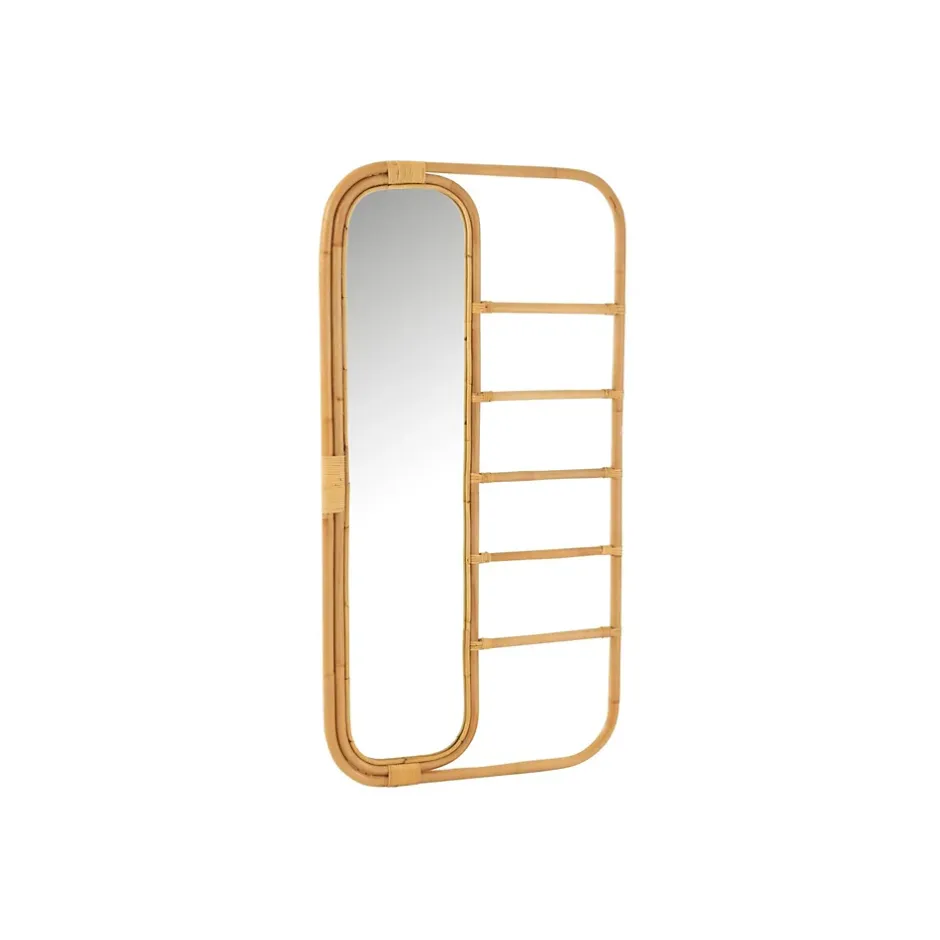 Hellin Miroir à poser avec échelle en rotin naturel - KRUGER* Miroir Simple