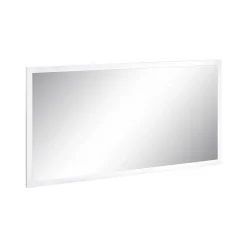 Dmora Miroir Adelchi, Miroir de salle de bain, 100% Made in Italy, 120x2h60 cm, Blanc brillant