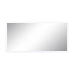 Dmora Miroir Adelchi, Miroir de salle de bain, 100% Made in Italy, 120x2h60 cm, Blanc brillant