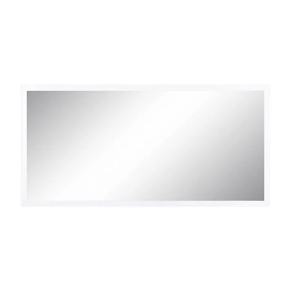 Dmora Miroir Adelchi, Miroir de salle de bain, 100% Made in Italy, 120x2h60 cm, Blanc brillant