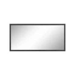 Dmora Miroir Adelchi, Miroir de salle de bain, 100% Made in Italy, 120x2h60 cm, Anthracite Brillant