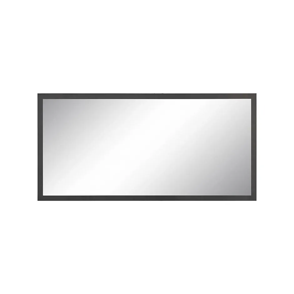Dmora Miroir Adelchi, Miroir de salle de bain, 100% Made in Italy, 120x2h60 cm, Anthracite Brillant