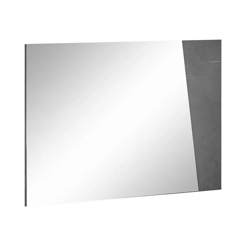Dmora Miroir Alessio, Miroir de salle de bain, 100% Made in Italy, 80x2h60 cm, Ardoise
