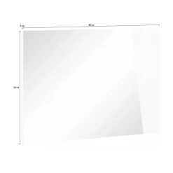 Dmora Miroir Alessio, Miroir de salle de bain, 100% Made in Italy, 80x2h60 cm, Ardoise